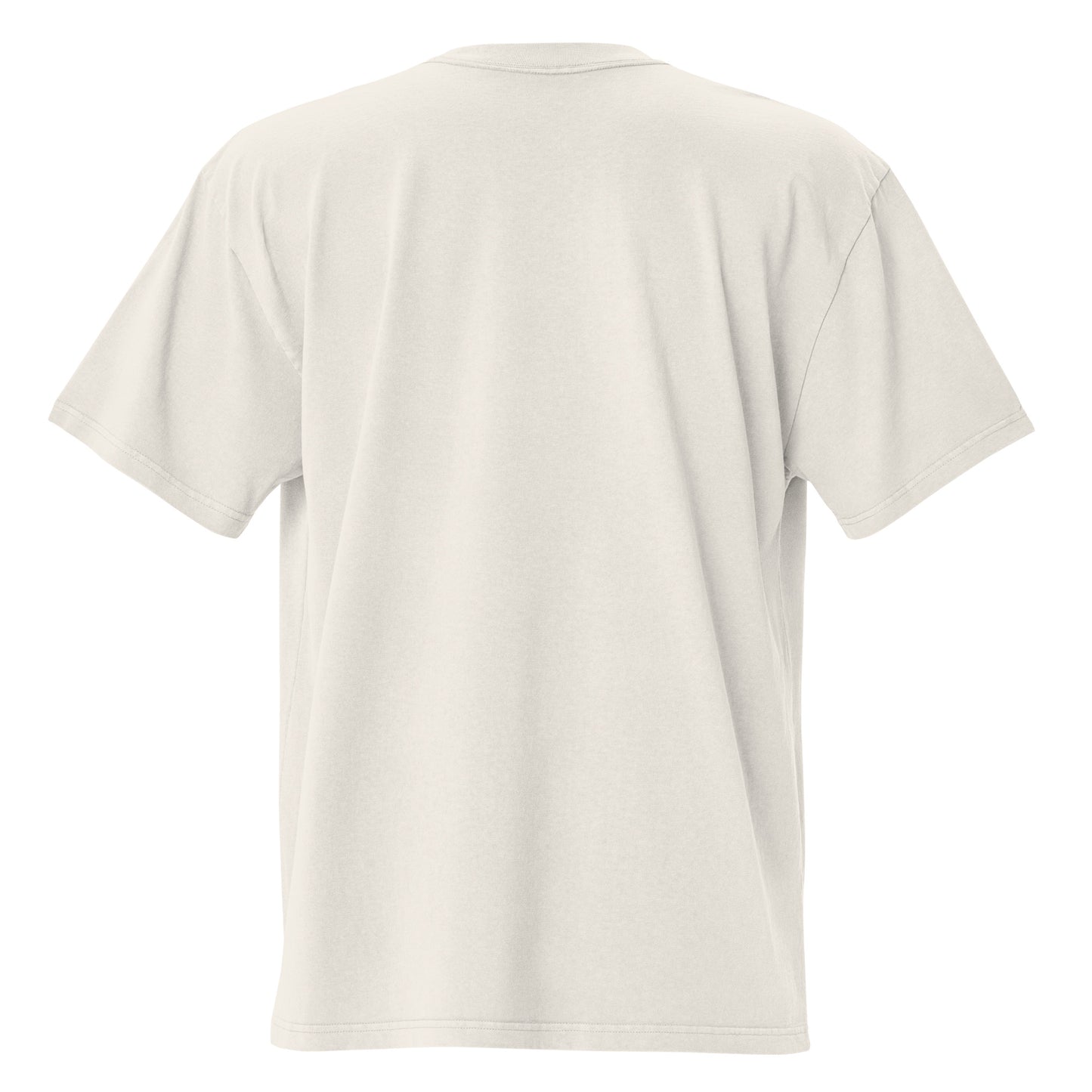 Hypethreadz Oversized Faded T-Shirt - Vintage Cream Streetwear Tee - 100% Cotton